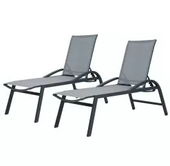 Qopps Beaufort Ligbed Per 2 Stuks Royal Grey Frame Textileen