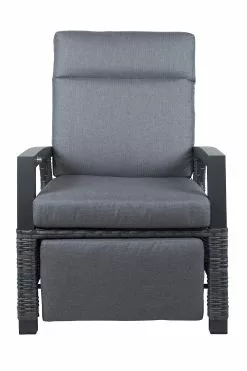 Qopps Darwin Lounge Tuinstoel, Gasveer Verstelbaar Met Voetstuk Antraciet -Tuinkussens Verkoopwinkel 1769 1S BF RG 123 Darwin 4