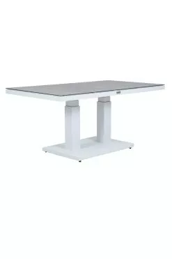 Qopps Rubli Tuintafel, In Hoogte Verstelbaar 130 X 75 Mat Wit