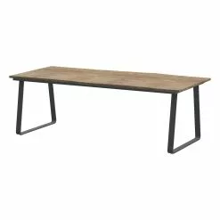4 Seasons Outdoor 4SO Konos Tuintafel Antraciet Frame Robusto Teak Blad 220x95