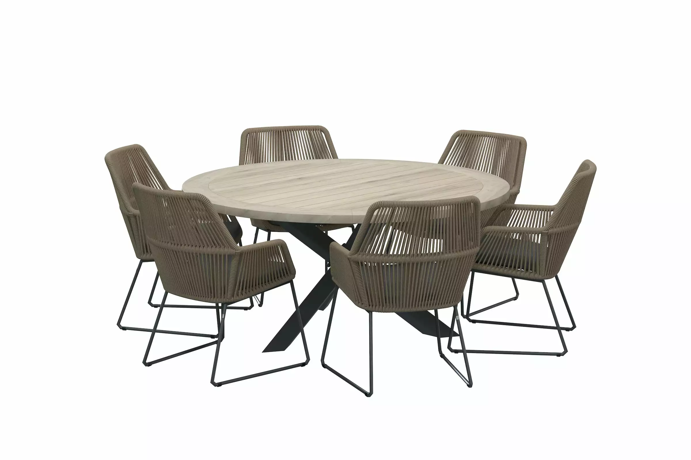 4 Seasons Outdoor 4SO Louvre Tuintafel 160 Rond Met Ramblas Dining Tuinstoel 3 4 Seasons Outdoor 4SO Louvre Tuintafel 160 Rond Met Ramblas Dining Tuinstoel