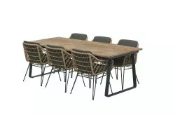 4 Seasons Outdoor 4SO Konos Teak Tuintafel Met Cottage Dining Tuinstoel