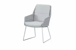 4 Seasons Outdoor 4SO Valencia Dining Tuinstoel Rope Frozen Frame Frost Grey