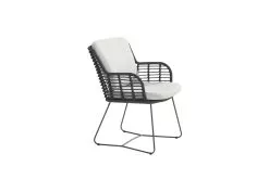 4 Seasons Outdoor 4SO Fabrice Dining Chair Antraciet -Tuinkussens Verkoopwinkel 213825 Fabrice dining chair Anthracite Anthracite with 2 cushions 04