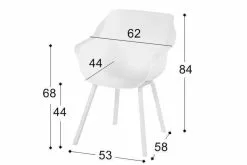 Hartman Sophie Element Dining Armstoel Wit -Tuinkussens Verkoopwinkel 21680003 M 1