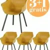 4 X Hartman Sophie Element Armchair Curry Yellow -Tuinkussens Verkoopwinkel 31 11680872
