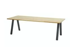 4 Seasons Outdoor 4SO Ambassador Teak Tuintafel Met Antraciet Onderstel 240 Cm