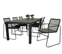 4 Seasons Outdoor Qopps Levas Tuintafel 220 Cm Met 4SO Elba Tuinstoel -Tuinkussens Verkoopwinkel Levas tuintafel 220 1672 tt220 rg a Elba dining tuinstoel rope 90725 5
