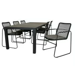 4 Seasons Outdoor Qopps Levas Tuintafel 220 Cm Met 4SO Elba Tuinstoel -Tuinkussens Verkoopwinkel Levas tuintafel 220 1672 tt220 rg a Elba dining tuinstoel rope 90725 7