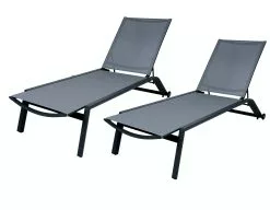 Qopps Nanna Ligbed, Per 2 Stuks, Mat Royal Grey Textileen 34 Cm Hoog