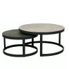 Qopps Sprog Tafel Set 80cm En 60 Cm Rond Matt Royal Grey -Tuinkussens Verkoopwinkel Sprog tuin tafelt 2043 tt 3