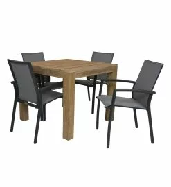 Alberto Teak Tuintafel Met Qopps Tampa Tuinstoel