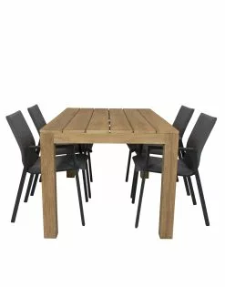 Qopps Alberto Teak Tafel 160 Met Tuinstoel Fubar -Tuinkussens Verkoopwinkel Tafel Alberto teak 160 TWF 6767 160 met stoel Fubar dining 1819 C RG 1