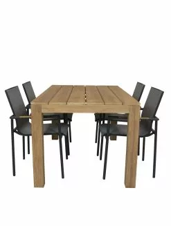 Alberto Teak Tuintafel 160 Met Qopps Tulsi Dining Tuinstoel