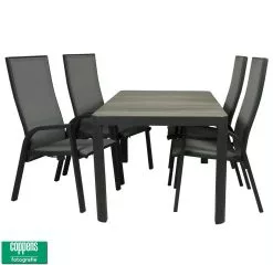 Qopps Tuintafel Queens 161 Met 4 Tuinstoelen Victory