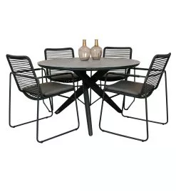 Tuinkussens Verkoopwinkel -Tuinkussens Verkoopwinkel Zukla tuintafel 120 cm rond 2018 tt rg Elba dining tuinstoel rope 90725 1