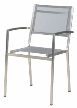 4 Seasons Outdoor 4SO Plaza Dining Stoel Ash Grey Rvs