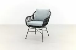 GARDEN IMPRESSIONS Margriet Dining Tuinstoel Carbon / Mint Grey -Tuinkussens Verkoopwinkel magriet dining carbon 1