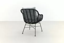 GARDEN IMPRESSIONS Margriet Dining Tuinstoel Carbon / Mint Grey -Tuinkussens Verkoopwinkel magriet dining carbon achterkant