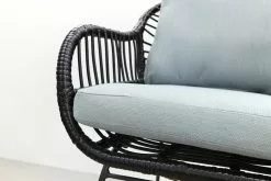 GARDEN IMPRESSIONS Margriet Dining Tuinstoel Carbon / Mint Grey -Tuinkussens Verkoopwinkel magriet dining carbon detail