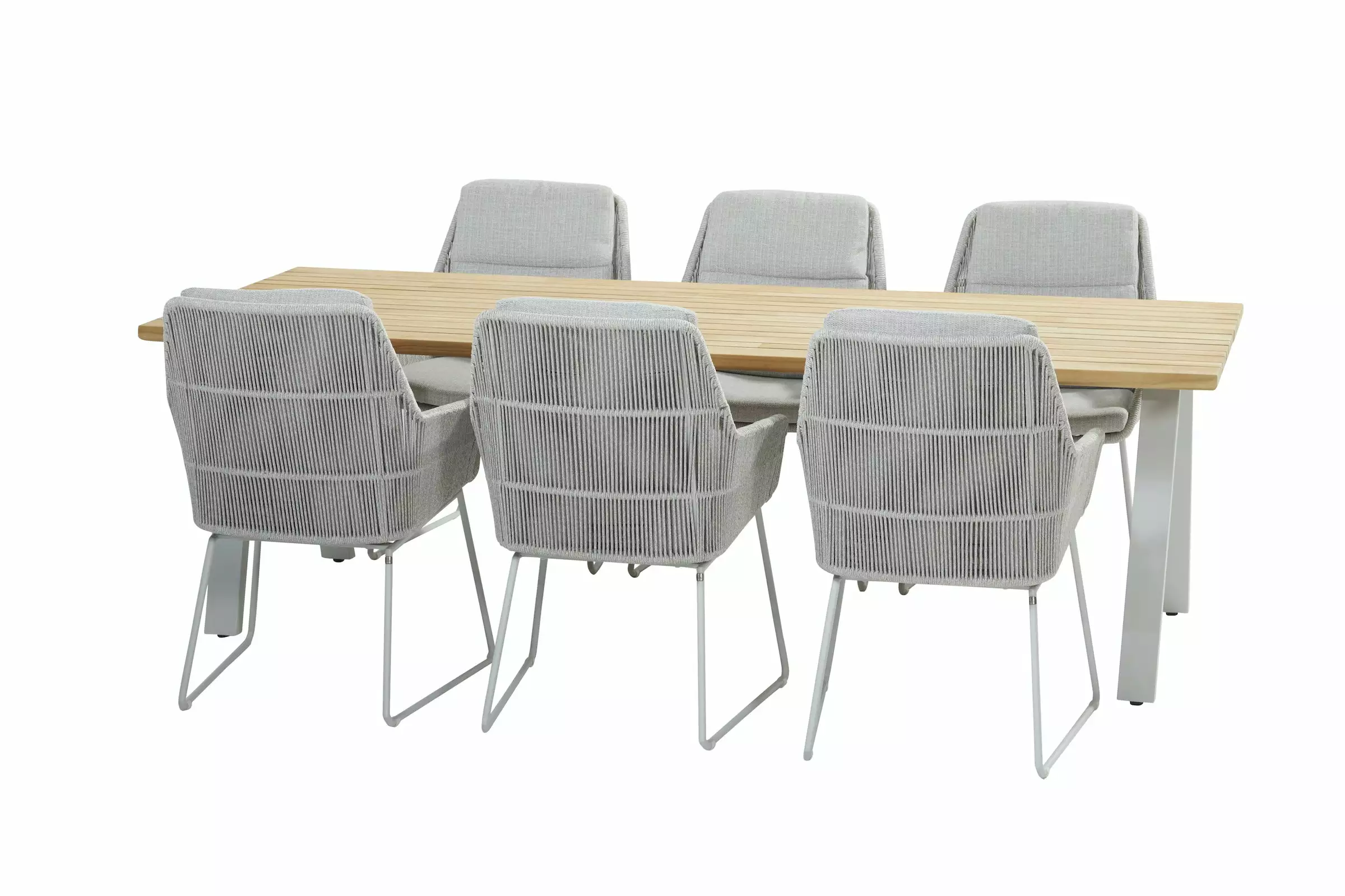 Tuinkussens Verkoopwinkel -Tuinkussens Verkoopwinkel 213727 91222 91303 Valencia dining set frozen with Ambassador 240x100cm frost grey 01